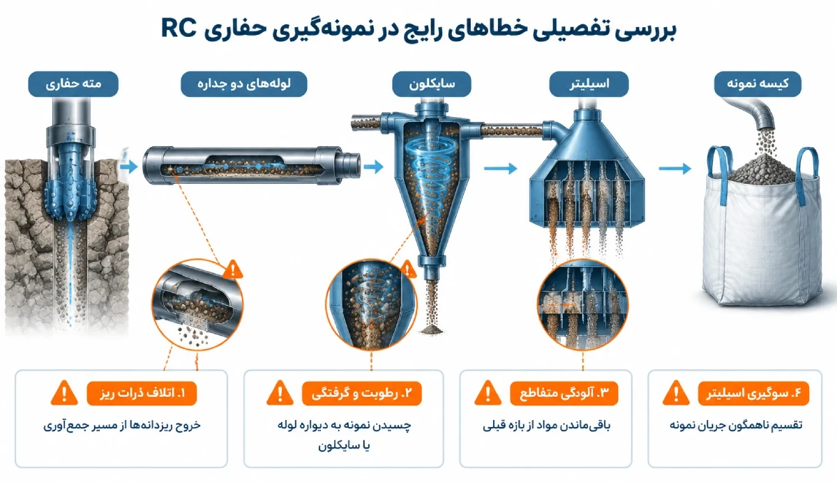 اینفوگرافی بررسی خطاهای حفاری RC 