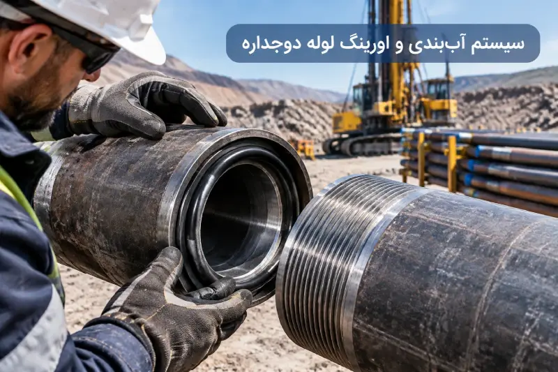 بررسی و نگهداری سیستم آب‌بندی و اورینگ‌های لوله دوجداره Dual-Wall در حفاری RC