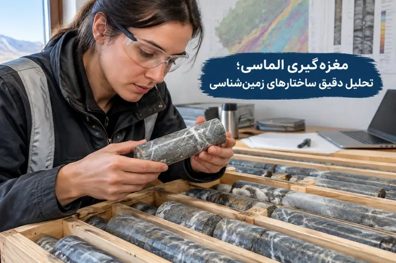 بررسی نمونه های مغزه گیری الماسی و استوانه سنگ کرگیری